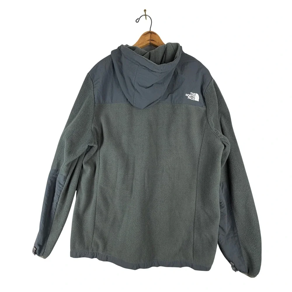 The North Face Denali 2 Polartec Fleece Hoodie Mens XXXL Grey Full Zip Jacket